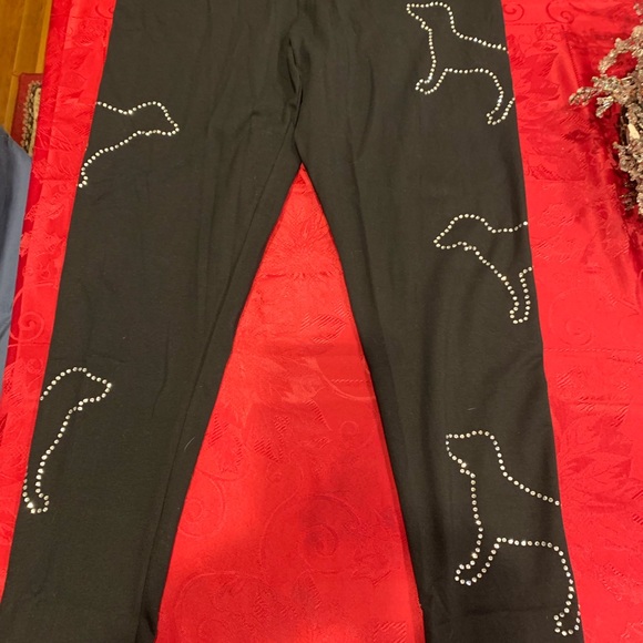 BNWOT Pink Victoria’s Secret Bling Yoga Leggings - Picture 4 of 5